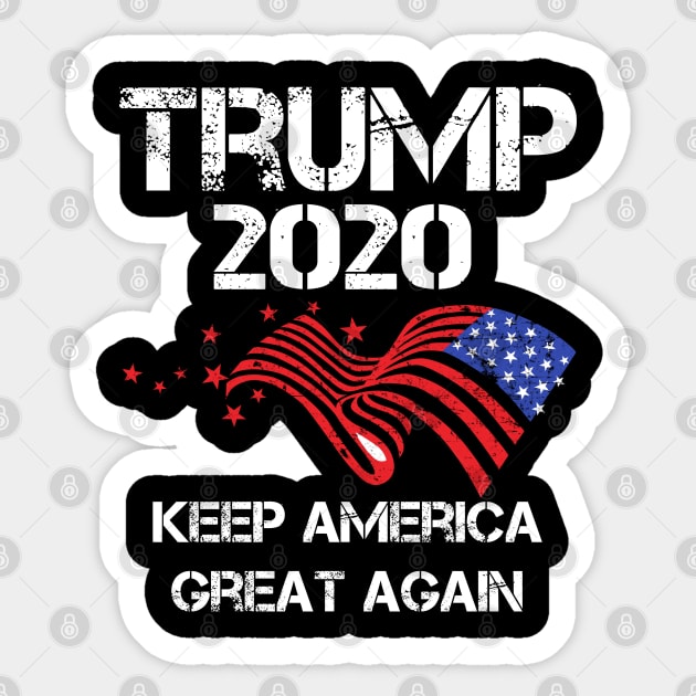 Support Donald Trump in the 2020 Sticker by Johnathan Allen Wilson